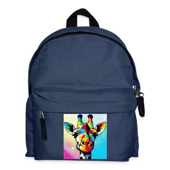 Giraffe Pop Art - Kids' Backpack - navy - Front
