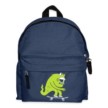 Monster on Skateboard - Skating - Monster Skater - Kids' Backpack - navy - Front