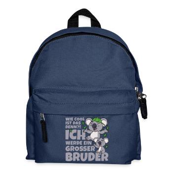 Koalabär Koala Geschwister cooler großer Bruder - Kinder Rucksack - Navy - Vorne