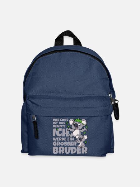 Koalabär Koala Geschwister cooler großer Bruder - Kinder Rucksack - Navy