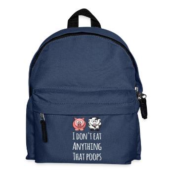 Vegan Shirt - Kinder Rucksack - Navy - Vorne