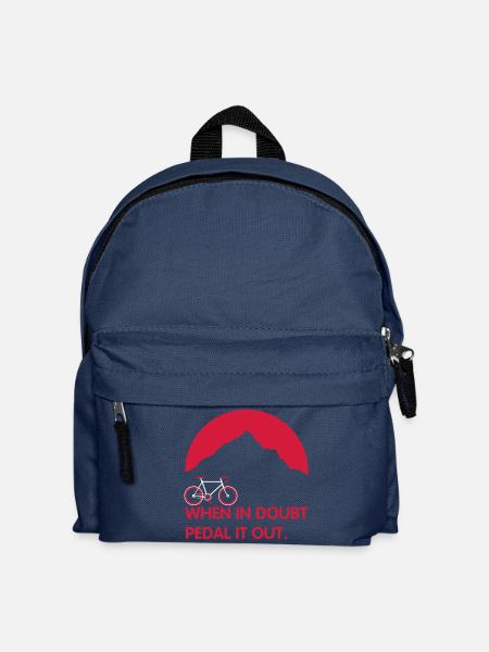 When in doubt pedal it out - For cyclists - Kids' Backpack - navy