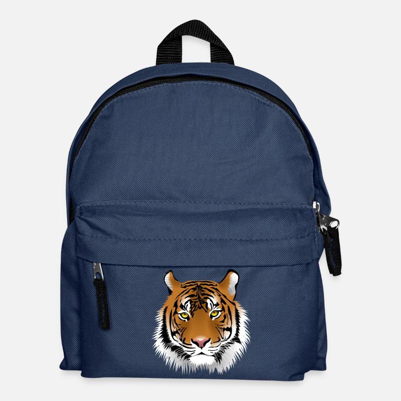 bengal tiger cat head sabre toothed62 - Kinder Rucksack - Navy