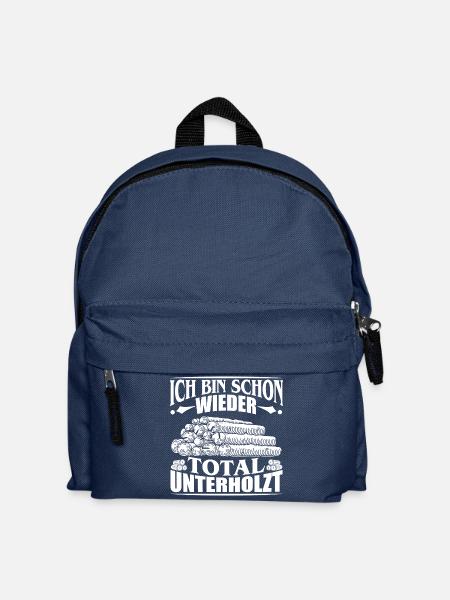 WOODEN SAW CHAINSAW GIFT FOREST FÖRSTER PROFESSION - Kids' Backpack - navy