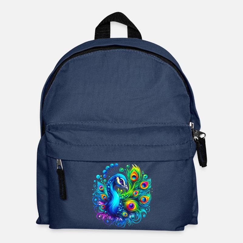 Pfau - Kinder Rucksack - Navy