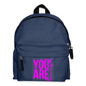You Are Beautiful - Pink - Kinder Rucksack - Navy - Vorne