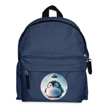 Petit Pingouin Triste sous la Pluie - Sac à dos Enfant - bleu marine - Devant