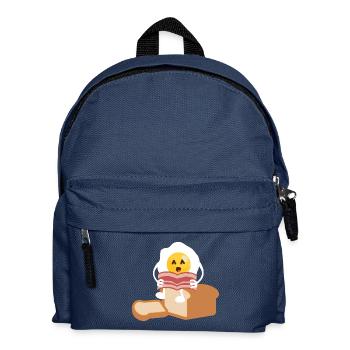 Oeuf (pain et journal) - Sac à dos Enfant - bleu marine - Devant