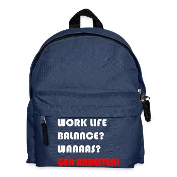 WORK LIFE BALANCE ARBEIT - Kinder Rucksack - Navy - Vorne