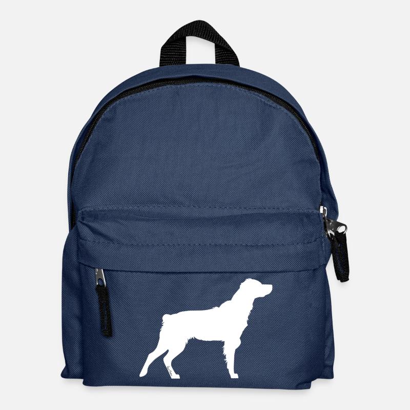 Regenbogen-weißer Spaniel Breton - Kinder Rucksack - Navy