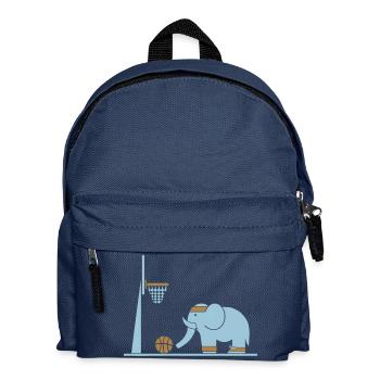 Éléphant joue au basketball - Sac à dos Enfant - bleu marine - Devant
