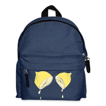 Wenn das Leben dir Zitronen gibt... - Kinder Rucksack - Navy - Vorne