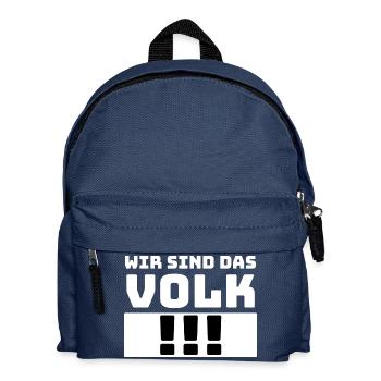 Spruch : Wir sind das Volk - Kinder Rucksack - Navy - Vorne
