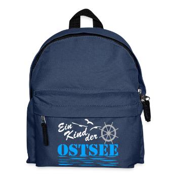 Ostsee Kind Nautik Logo - Kinder Rucksack - Navy - Vorne