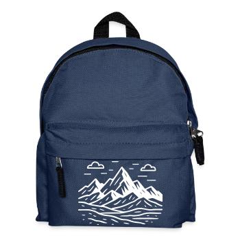 Paysage de montagne - Sac à dos Enfant - bleu marine - Devant