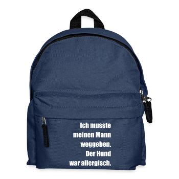 Ausdrucksstarker Slogan  - Kinder Rucksack - Navy - Vorne