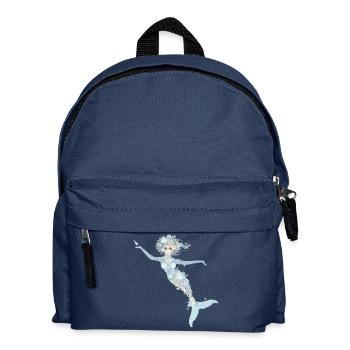 wunderschöne Meerjungfrau in kühlen Pastellfarben - Kinder Rucksack - Navy - Vorne