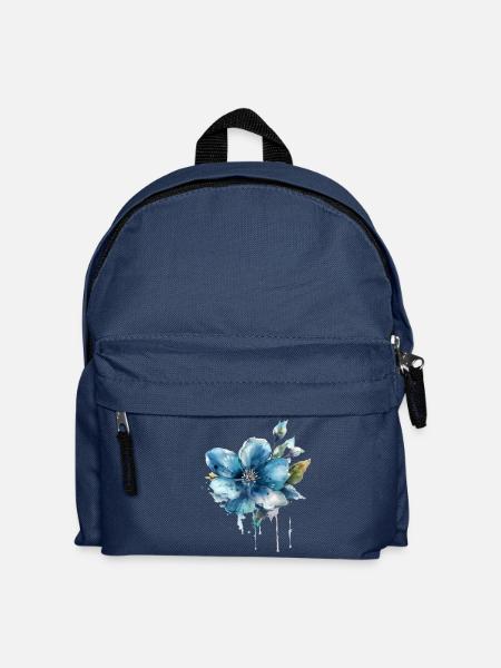 Blaue Blüte - Kinder Rucksack - Navy