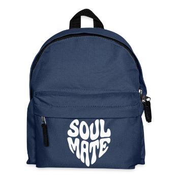 Soul Mate Retro Heart - Customizable color - Kids' Backpack - navy - Front