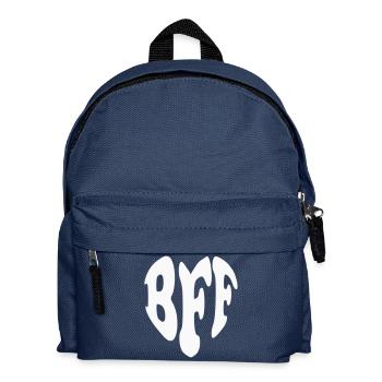 Best Friends Forever Heart – Anpassbare Farbe - Kinder Rucksack - Navy - Vorne