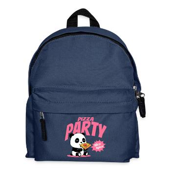 Panda isst pizza - Kinder Rucksack - Navy - Vorne