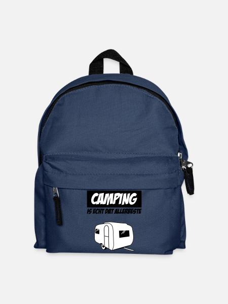 Camping Is Echt Dat Allerbeste - Kinder Rucksack - Navy
