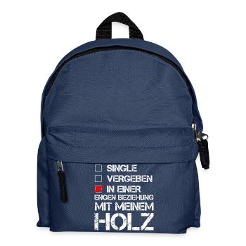 Beziehung Holz - Kinder Rucksack - Navy - Vorne