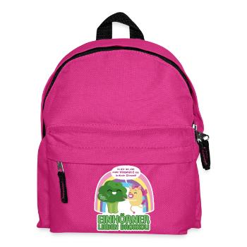 Einhörner lieben Brokkoli - Kinder Rucksack - Fuchsia - Vorne