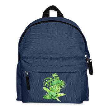 Chameleon, green chameleon lizards - Kids' Backpack - navy - Front