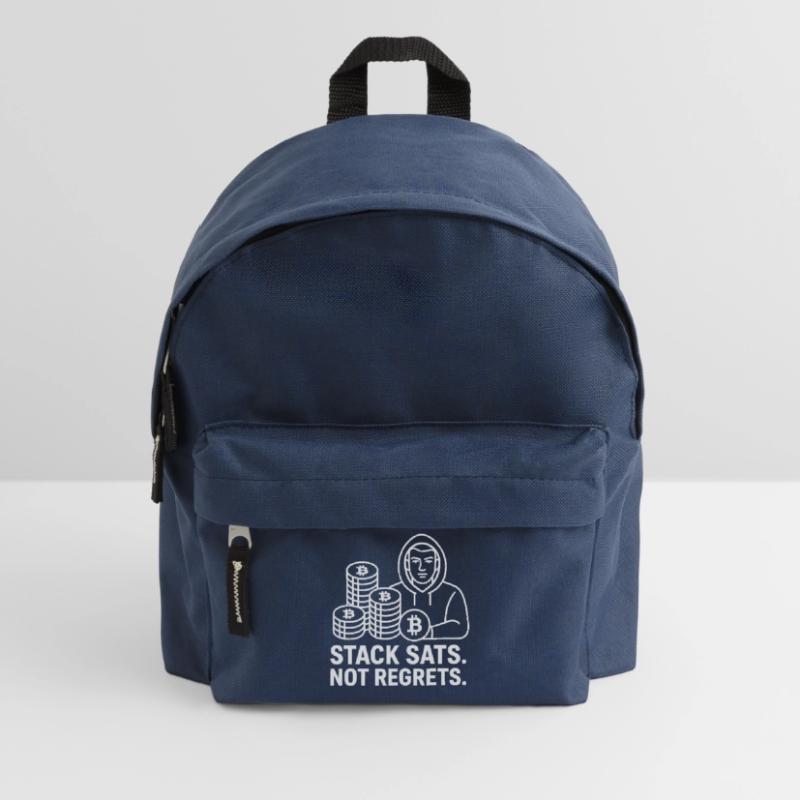 Conception de sweat à capuche Bitcoin – Stack Sats. Pas de regrets. Sac à dos Enfant