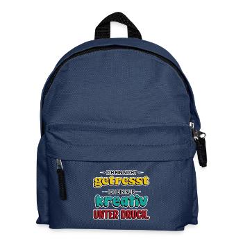 Creative under pressure – Funny saying - Kids' Backpack - navy - Front