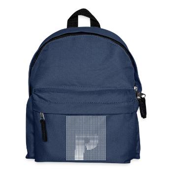Letter P, name, the letter P - Kids' Backpack - navy - Front