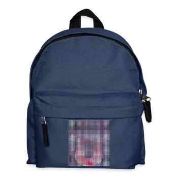 Letter U, name, the letter U - Kids' Backpack - navy - Front