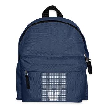 Buchstabe V - Kinder Rucksack - Navy - Vorne