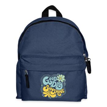 Good day and flower - Kids' Backpack - navy - Front