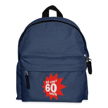 50 ccm, 60 km/h - Kinder Rucksack - Navy - Vorne