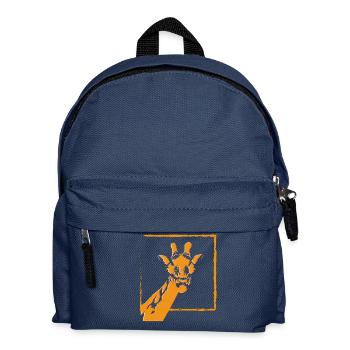 giraffe strichzeichnung orange - Kinder Rucksack - Navy - Vorne
