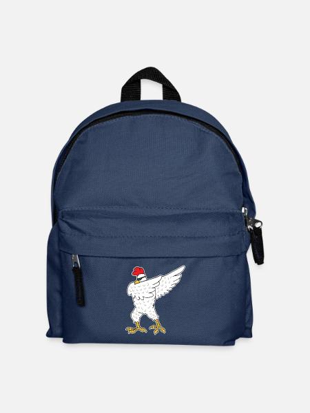 dabbing Huhn Henne Tanz Party lustig Geschenk - Kinder Rucksack - Navy