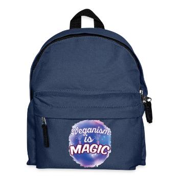Vegan vegetarian animal welfare gift idea - Kids' Backpack - navy - Front
