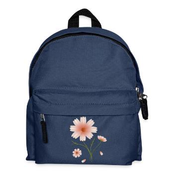 beautiful cosmea flower pink flowers illustration - Kids' Backpack - navy - Front