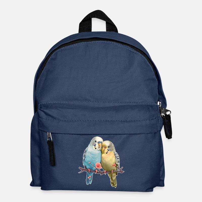 Wellensittiche - Kinder Rucksack - Navy