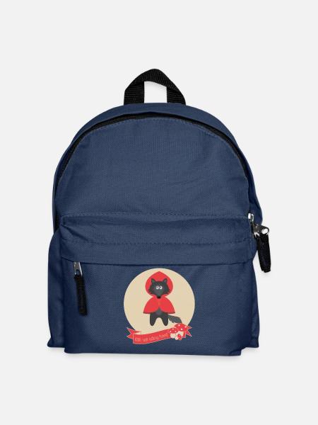 Wolf Rotkäppchen - Kinder Rucksack - Navy