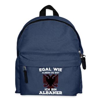 Egal wie albern du bist, ich bin Albaner! - Kinder Rucksack - Navy - Vorne