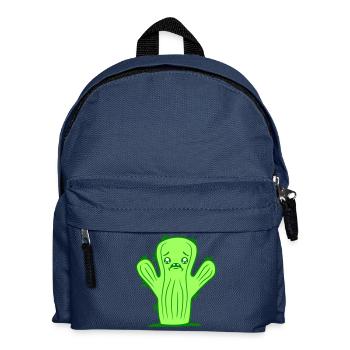 Kaktus Gesicht Traurig Weinen Unglücklich Einsam - Kinder Rucksack - Navy - Vorne