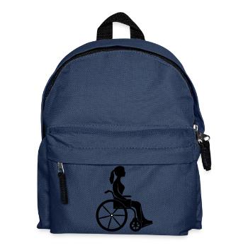 Fauteuil roulant Femme - Sac à dos Enfant - bleu marine - Devant