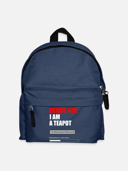 Fehler 418 Teekannen-Meme - Kinder Rucksack - Navy
