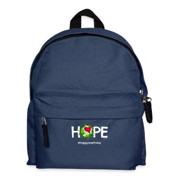 Beautiful Earth TShirt featuring "Happy Earth Day" - Kinder Rucksack - Navy - Vorne