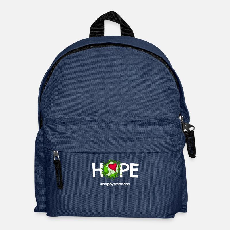 Beautiful Earth TShirt featuring "Happy Earth Day" - Kinder Rucksack - Navy