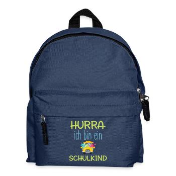HURRA ich bin ein SCHULKIND - Kinder Rucksack - Navy - Vorne