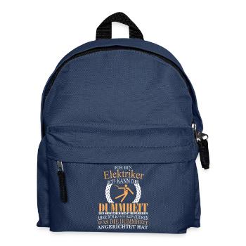 Ich bin Elektriker! - Kinder Rucksack - Navy - Vorne